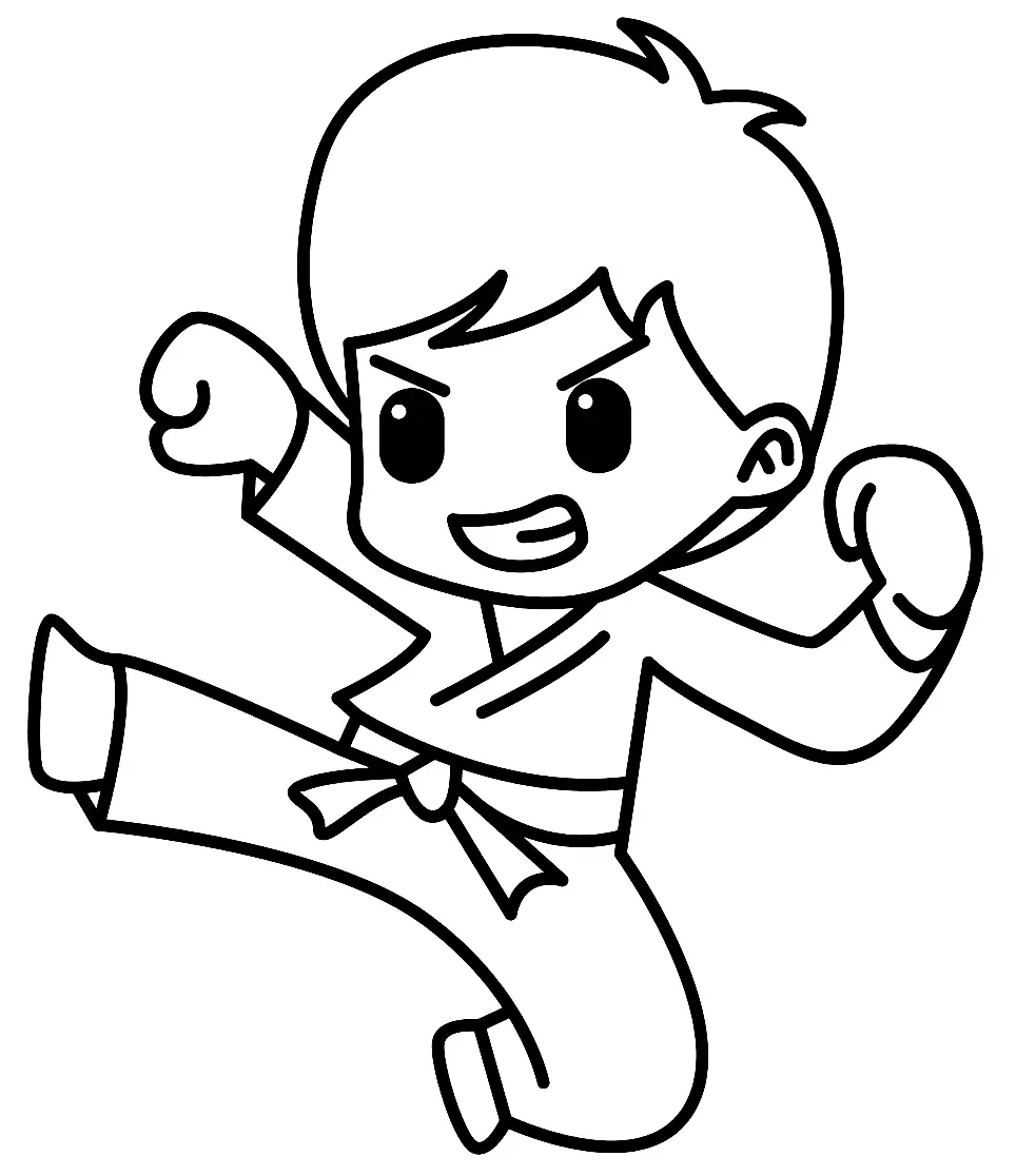 Martial Arts Coloring Pages 7