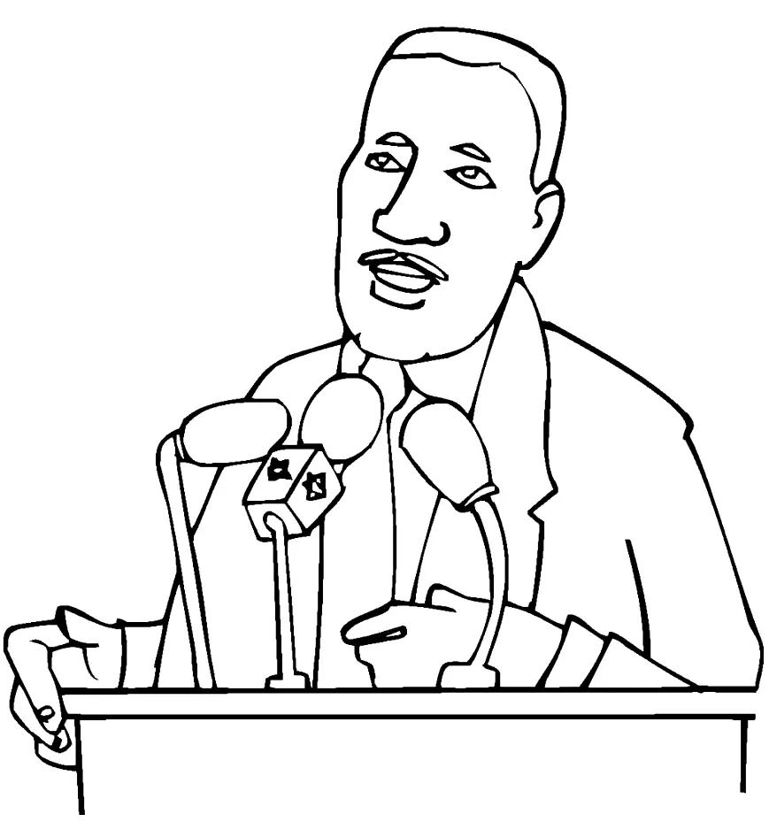 Martin Luther King Jr Coloring Pages 1
