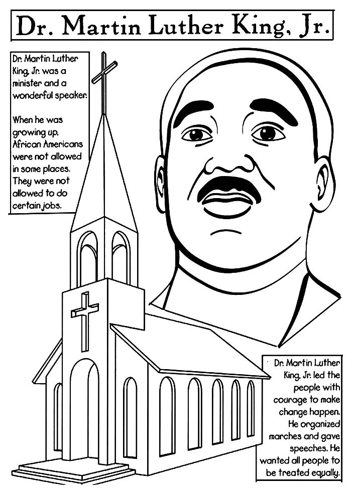 Martin Luther King Jr Coloring Pages 12