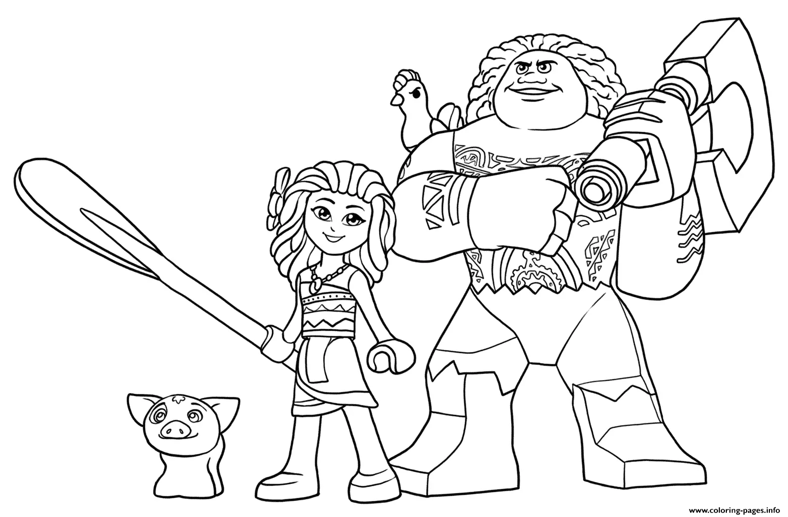 Desenhos de Maui Para Colorir 10