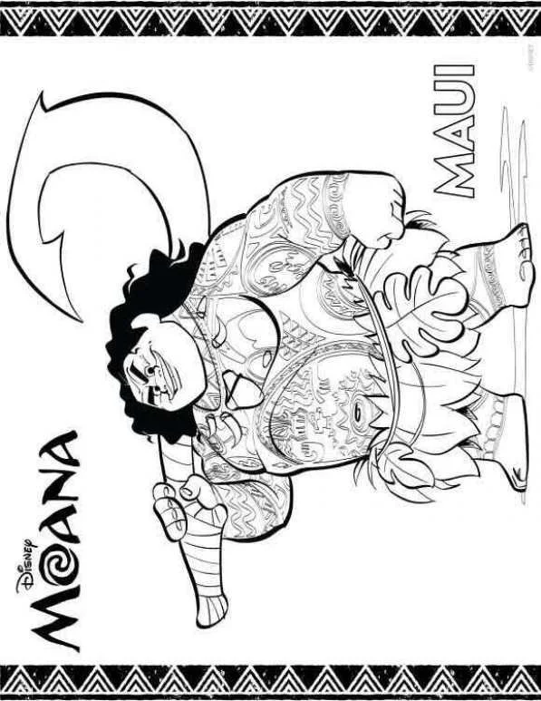 Desenhos de Maui Para Colorir 16