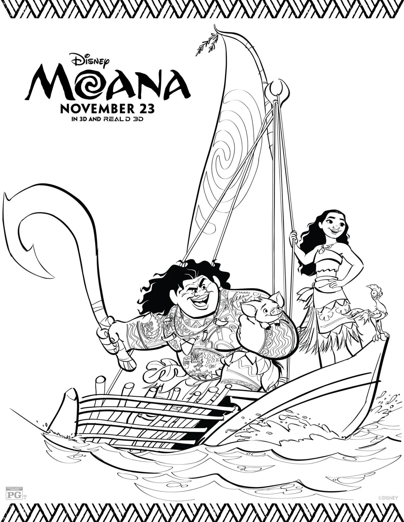 Desenhos de Maui Para Colorir 20