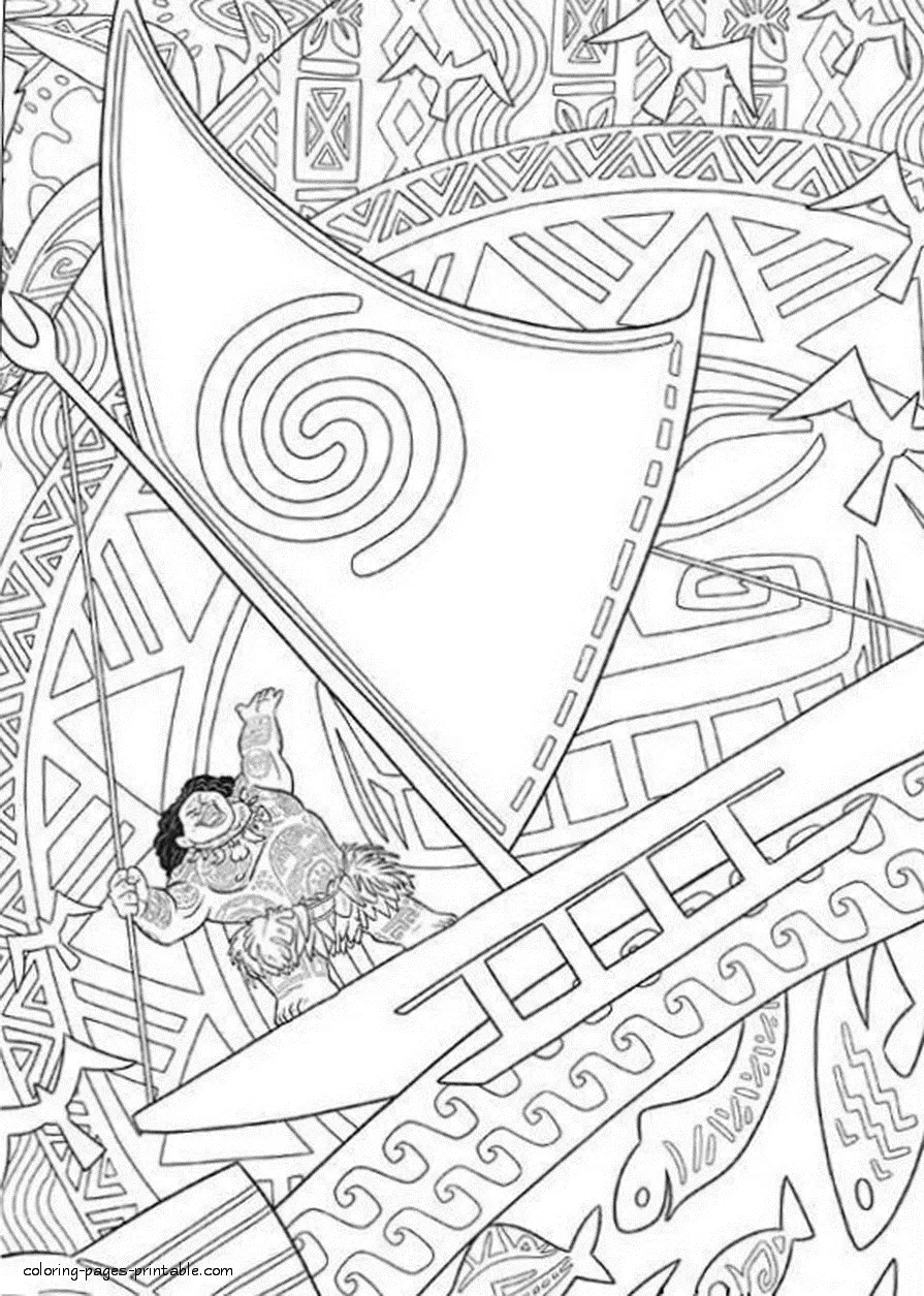Desenhos de Maui Para Colorir 22