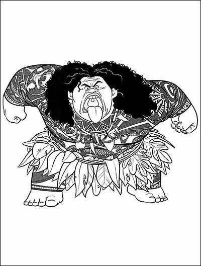 Desenhos de Maui Para Colorir 23