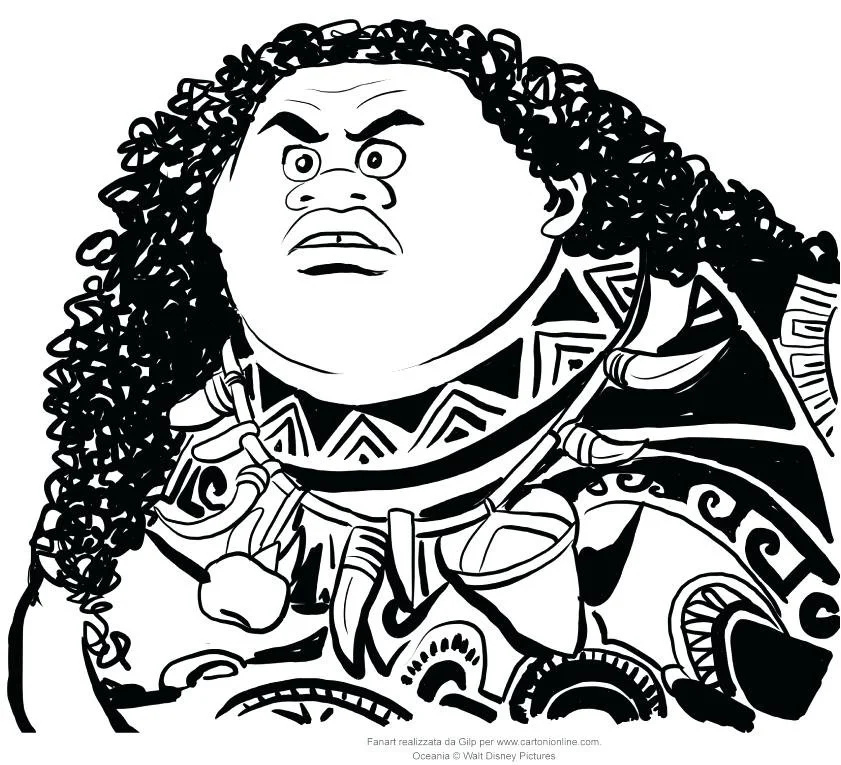 Desenhos de Maui Para Colorir 24