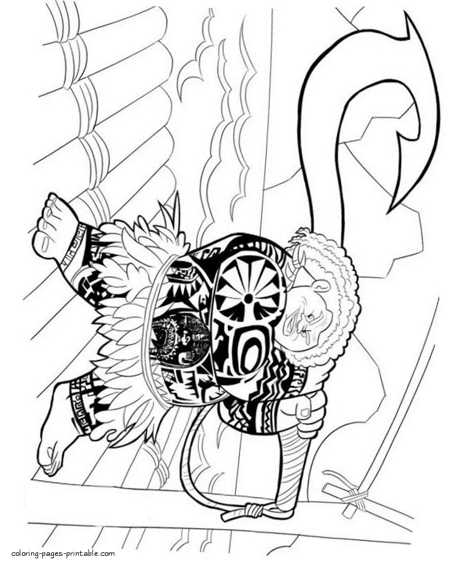 Maui Para Colorear