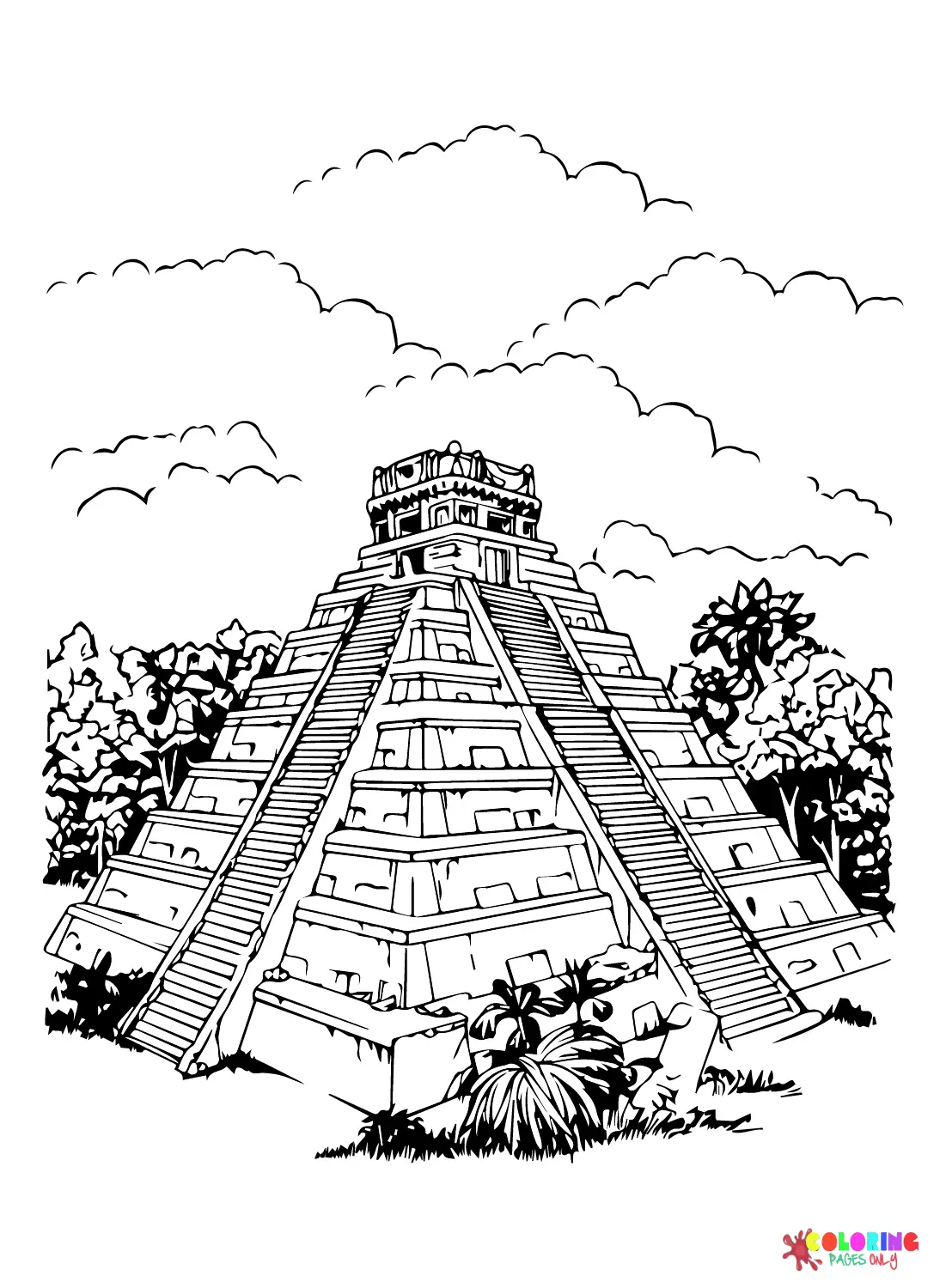 Maya civilization Coloring Pages 3