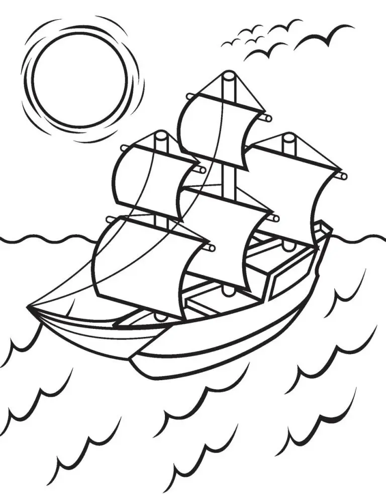 Mayflower Para Colorear 19