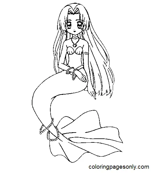 Mermaid Melody Coloring Pages 10