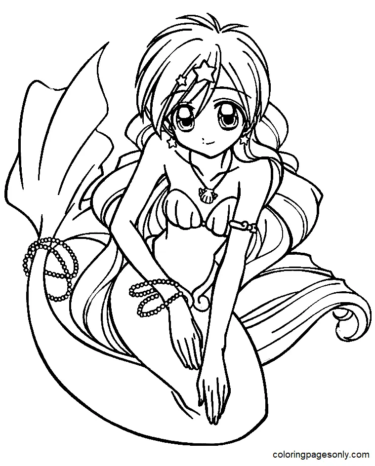 Mermaid Melody Coloring Pages 11