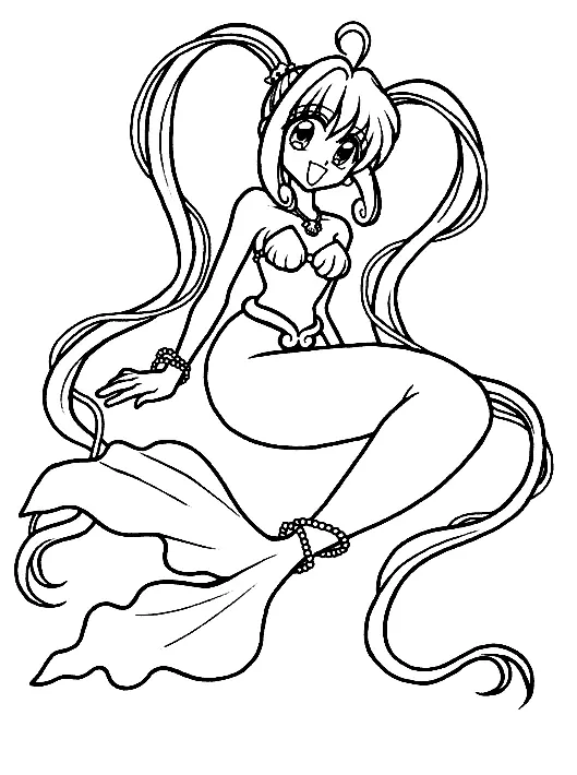 Mermaid Melody Coloring Pages 6
