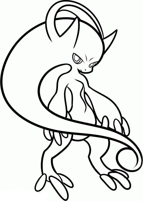 Mewtwo Coloring Pages 10