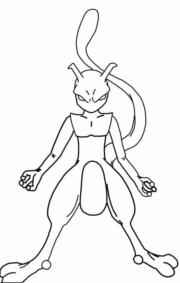 Mewtwo Coloring Pages 11