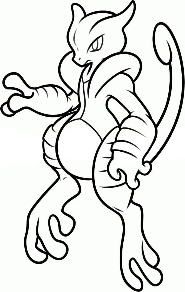 Mewtwo Coloring Pages 15