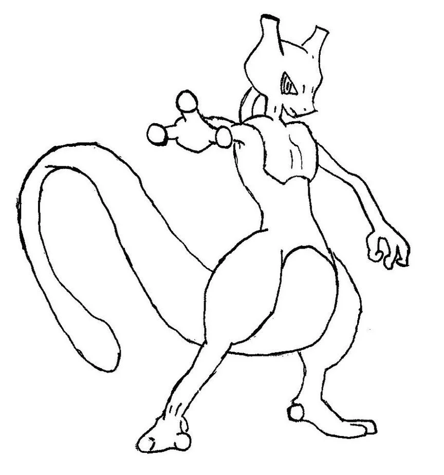 Mewtwo Coloring Pages 16