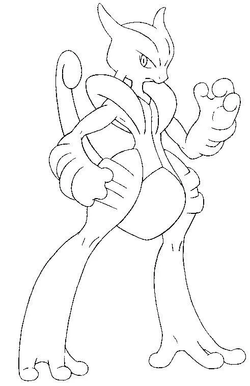 Mewtwo Coloring Pages 18
