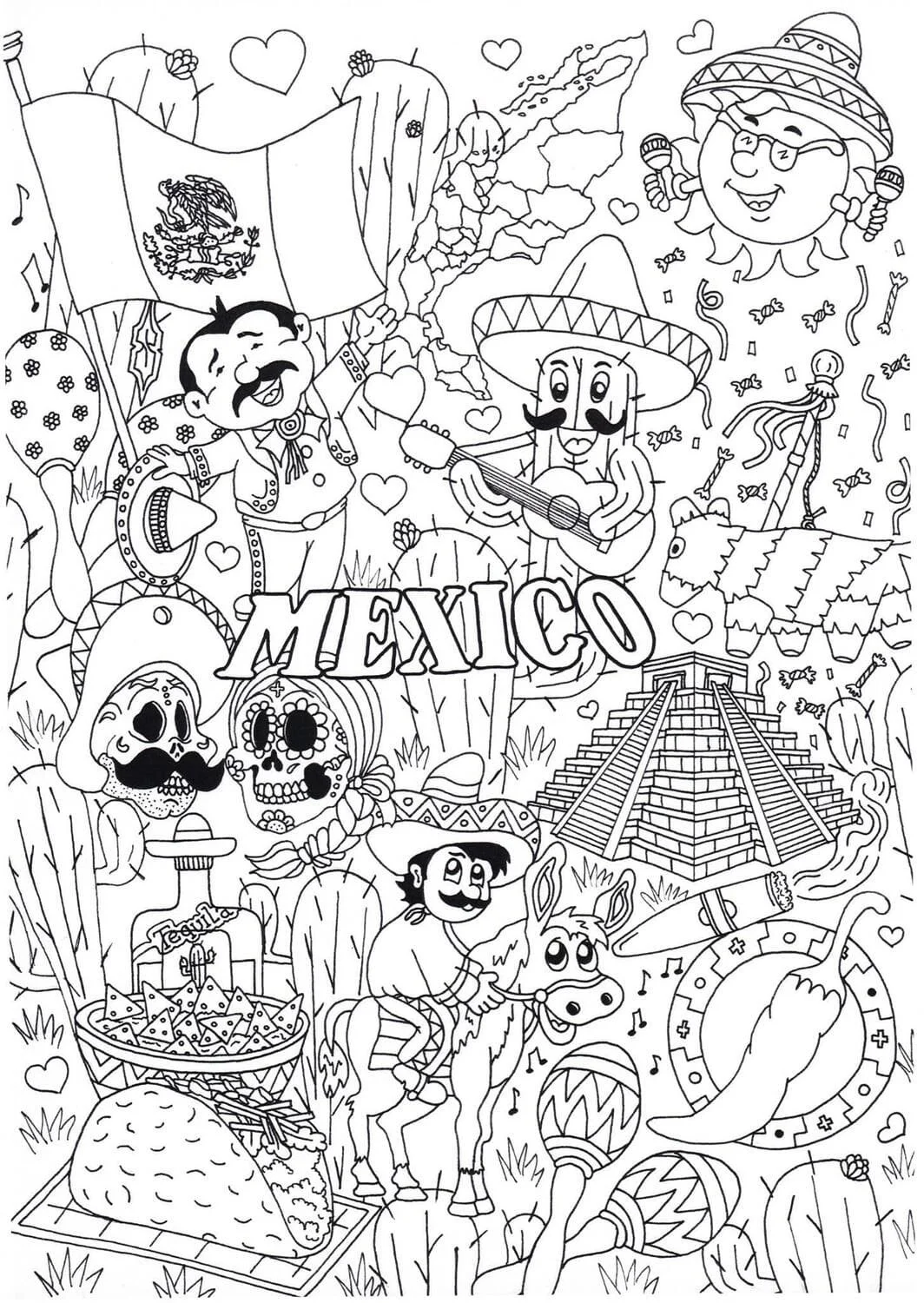 Mexiko Ausmalbilder 9