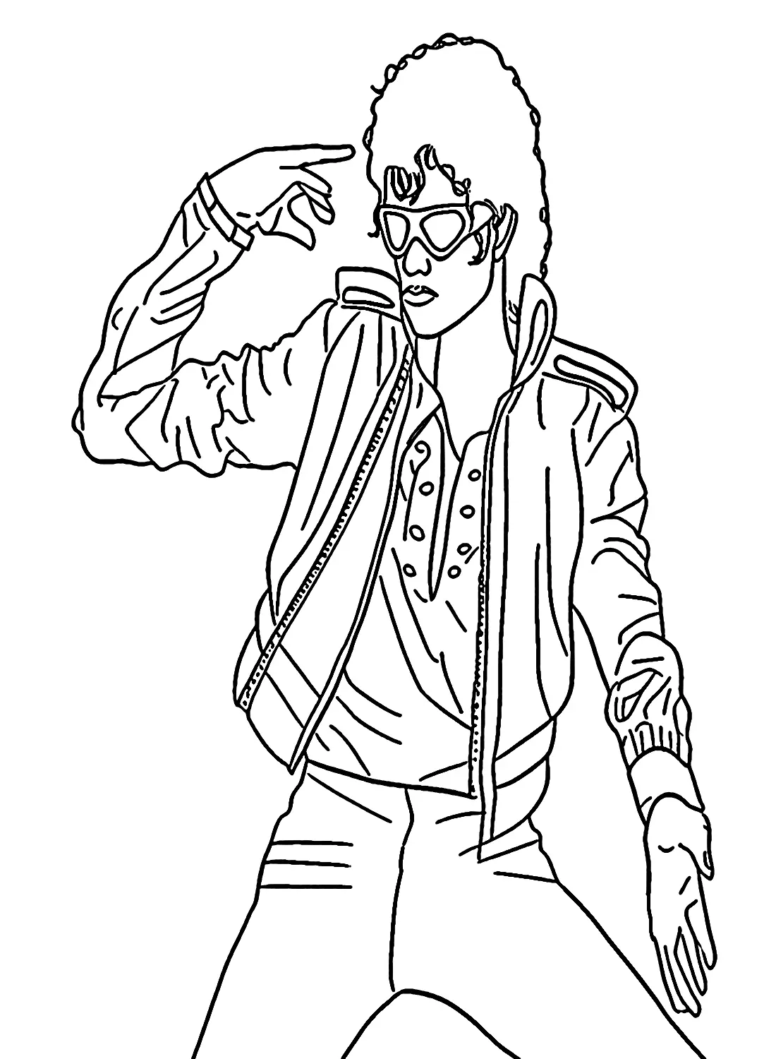 Michael Jackson Para Colorear 9
