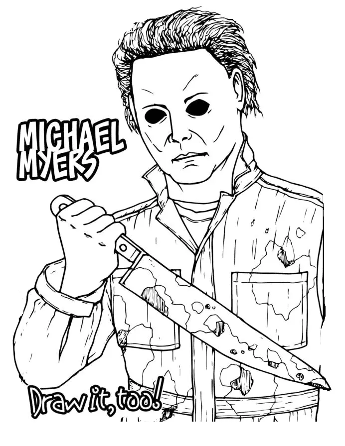 Michael Myers Coloring Pages 2