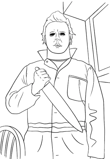 Michael Myers Coloring Pages 4