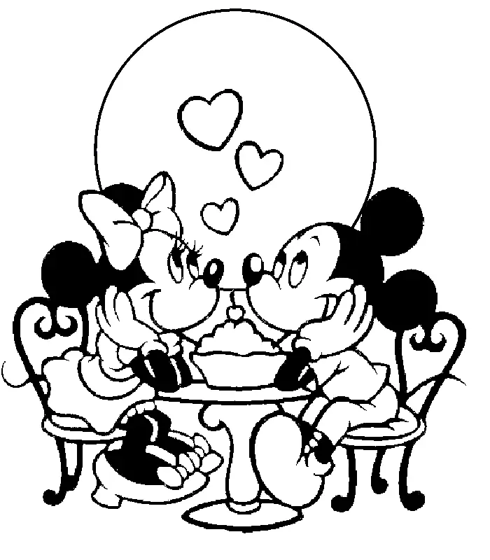 Mickey Mouse Valentinstag Ausmalbilder 4