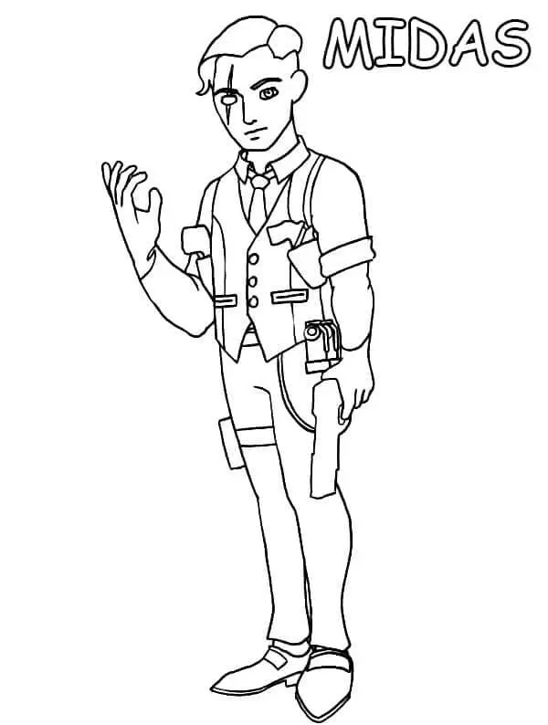 Midas Fortnite Coloring Pages 15