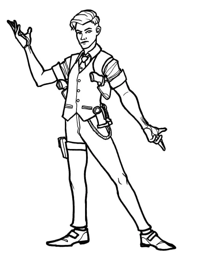 Midas Fortnite Coloring Pages 3
