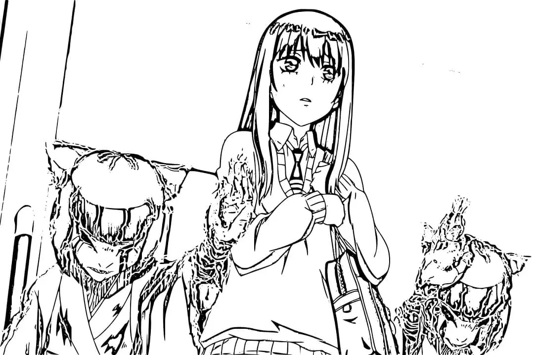 Mieruko chan Coloring Pages 21
