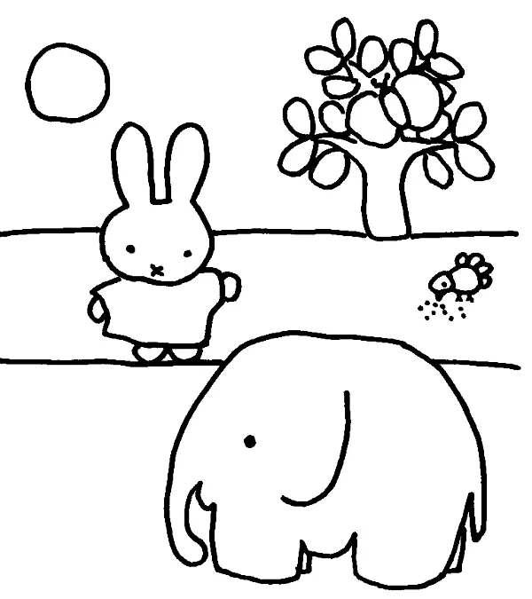 Desenhos de Miffy Para Colorir 30