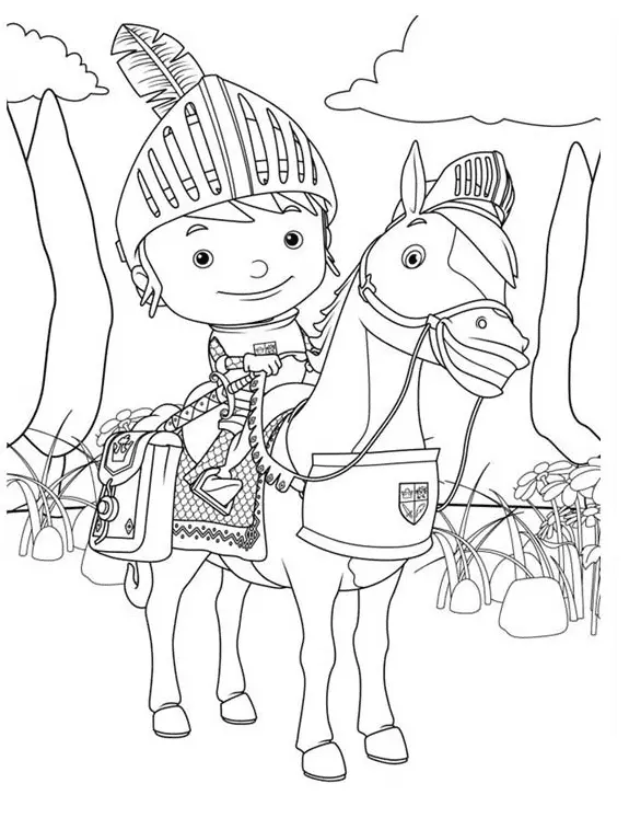 Mike El Caballero Para Colorear 35