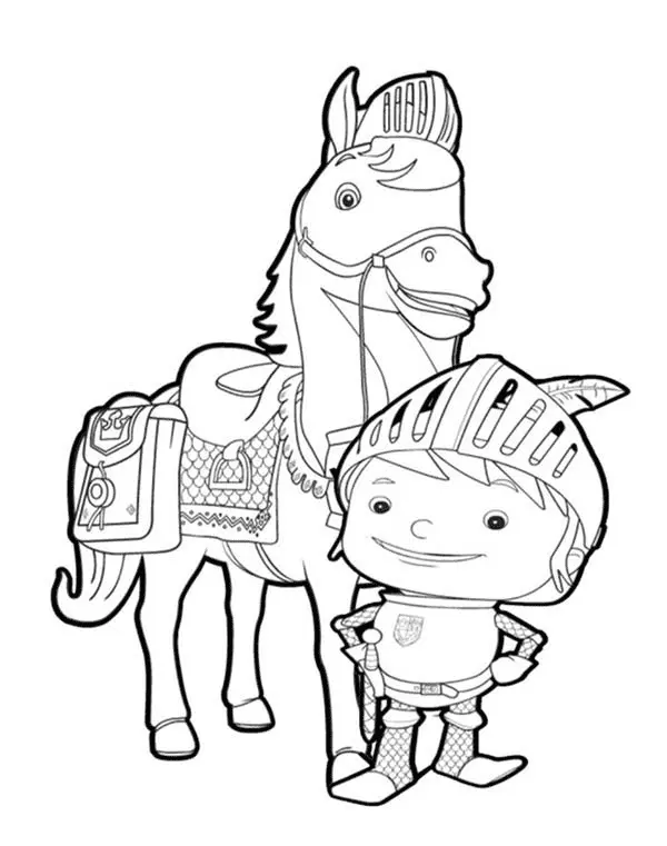 Mike El Caballero Para Colorear 6