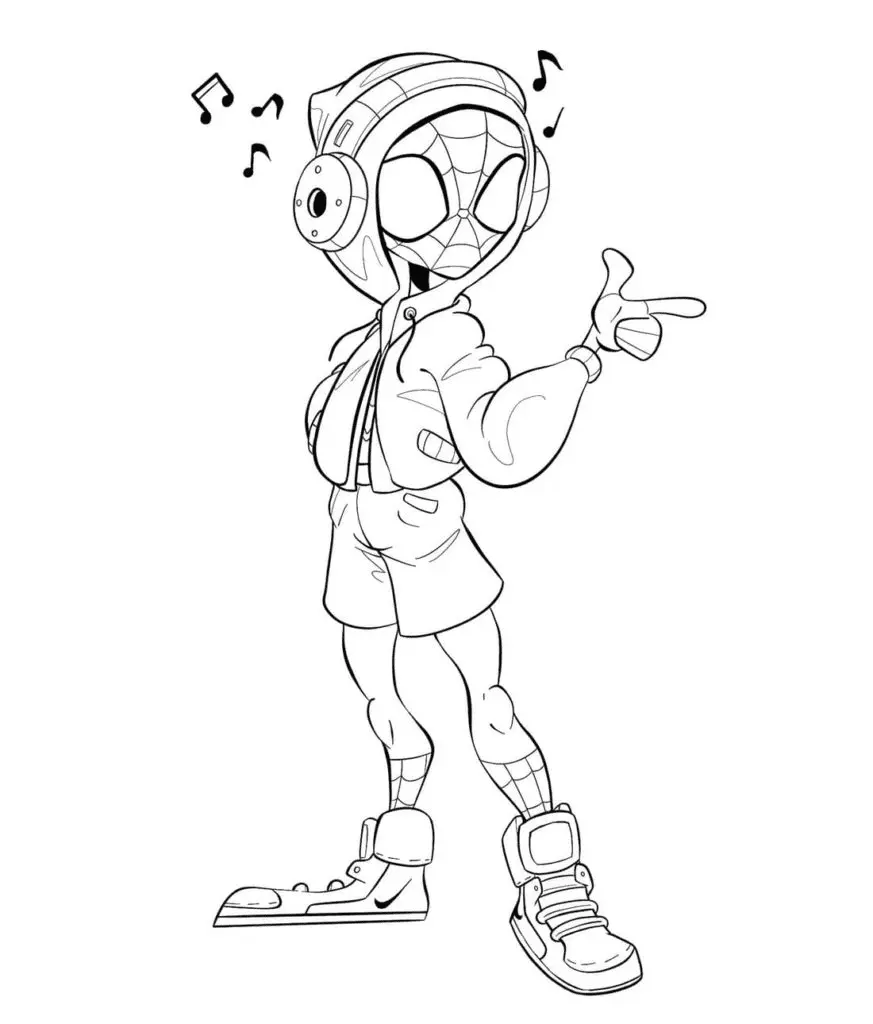 Miles Morales Para Colorear 19