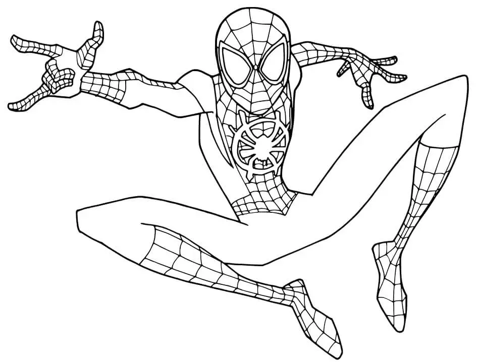 Miles Morales Para Colorear 2