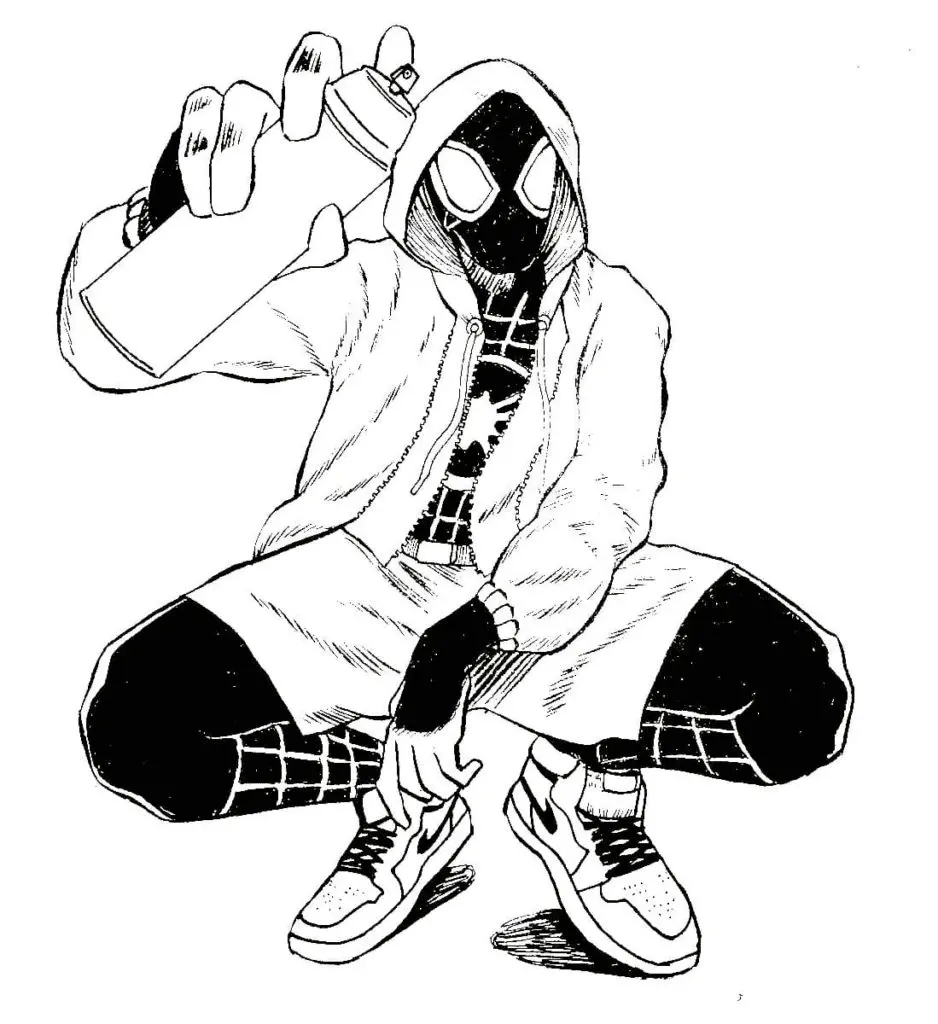 Miles Morales Para Colorear 21