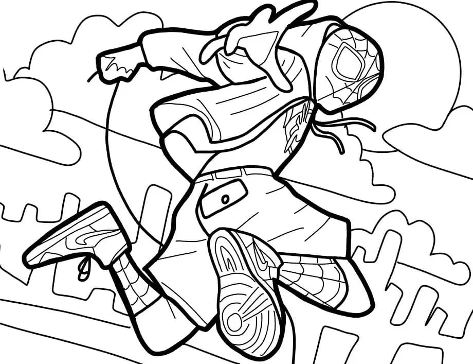 Miles Morales Para Colorear 6