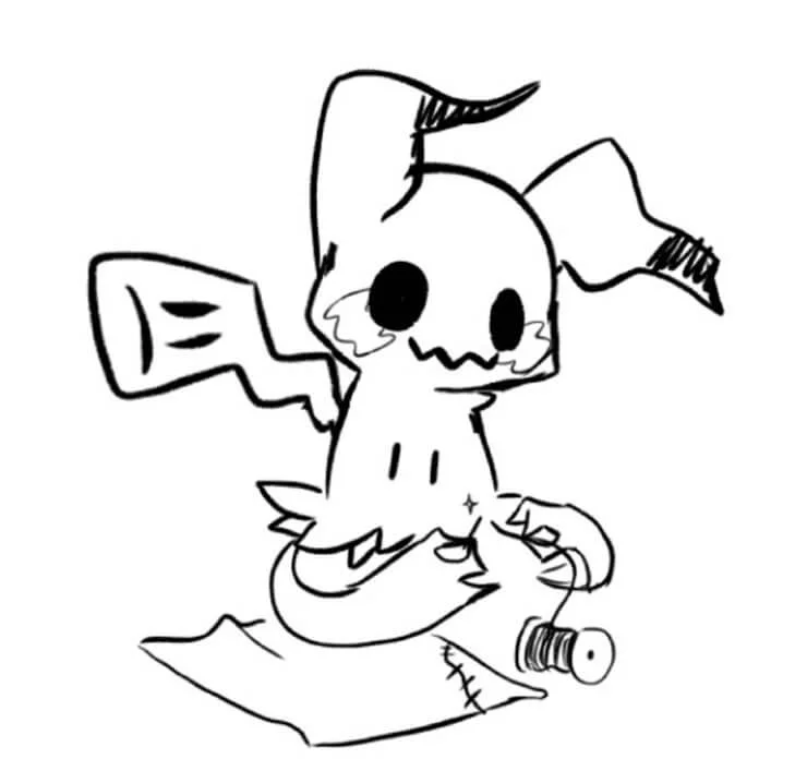 Mimikyu Coloring Pages 4