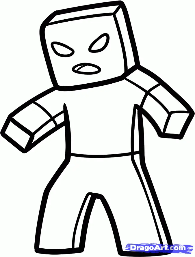 Desenhos de Minecraft Para Colorir 16