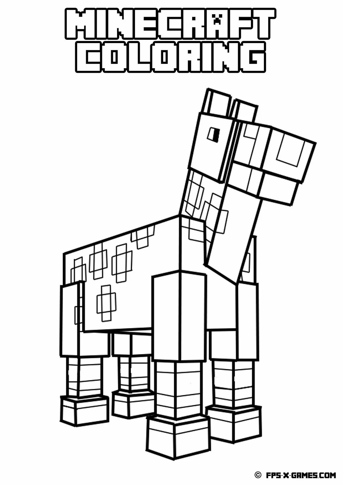 Desenhos de Minecraft Para Colorir 27