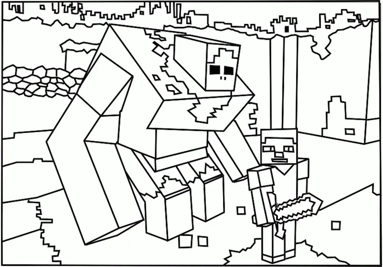 Desenhos de Minecraft Para Colorir 28
