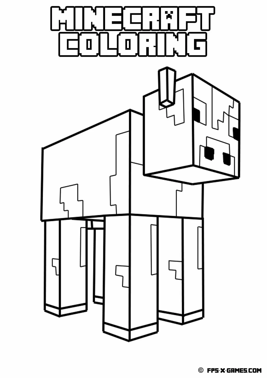 Desenhos de Minecraft Para Colorir 30