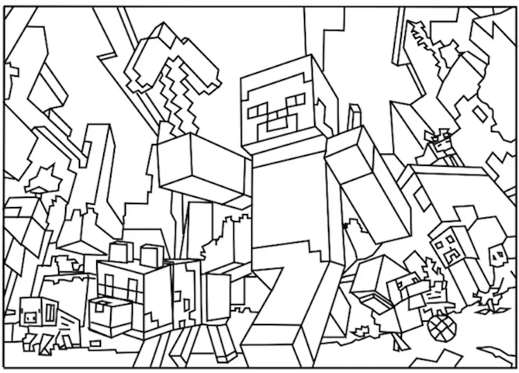 Desenhos de Minecraft Para Colorir 31
