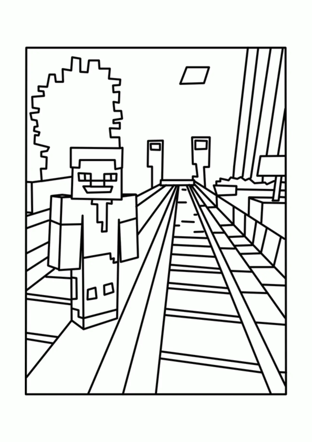 Desenhos de Minecraft Para Colorir 32