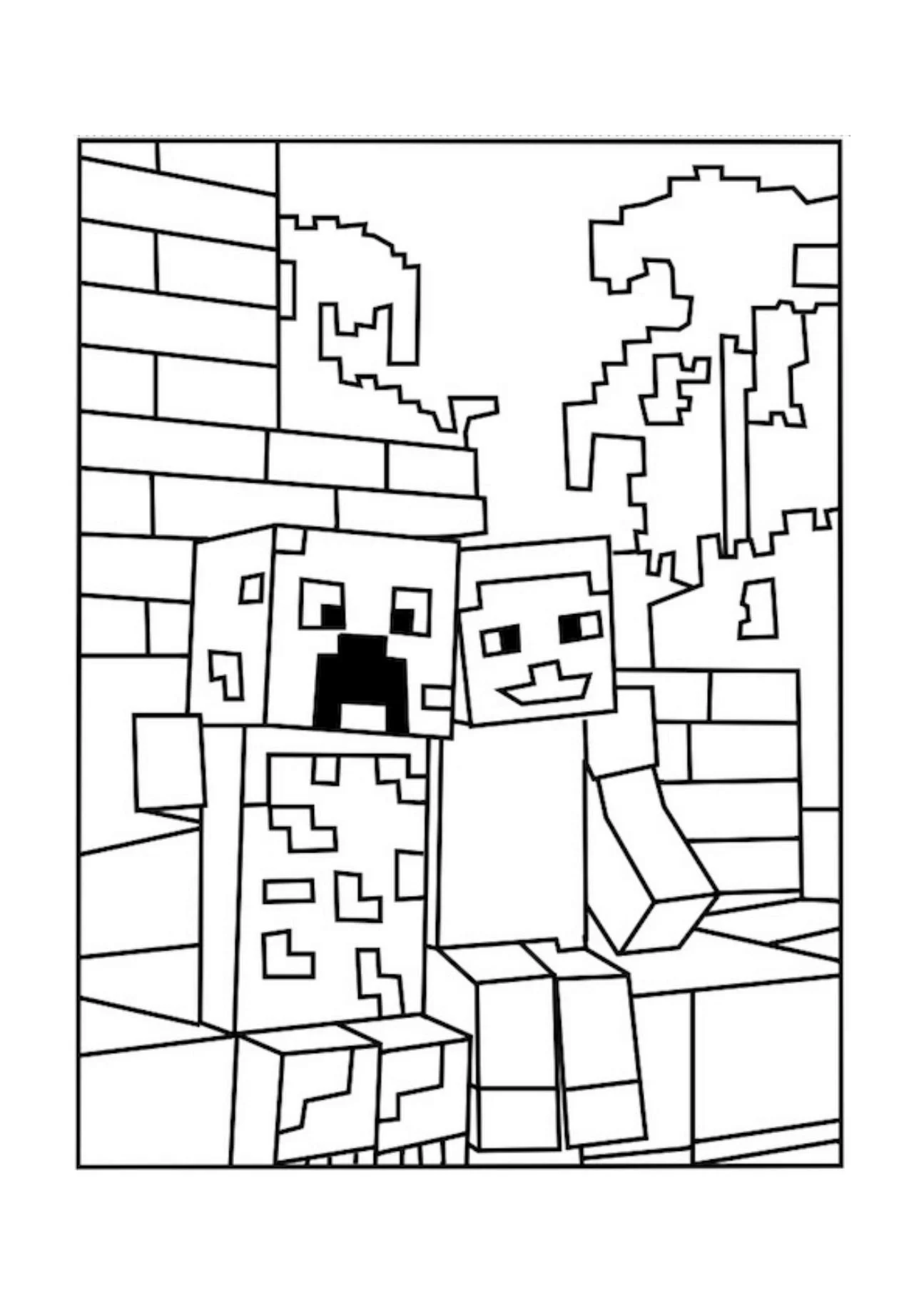 Desenhos de Minecraft Para Colorir 36