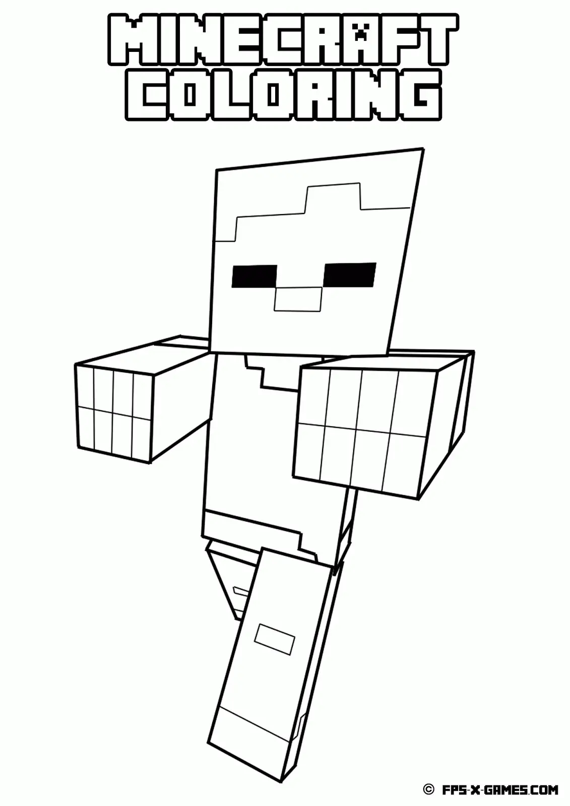 Desenhos de Minecraft Para Colorir 37