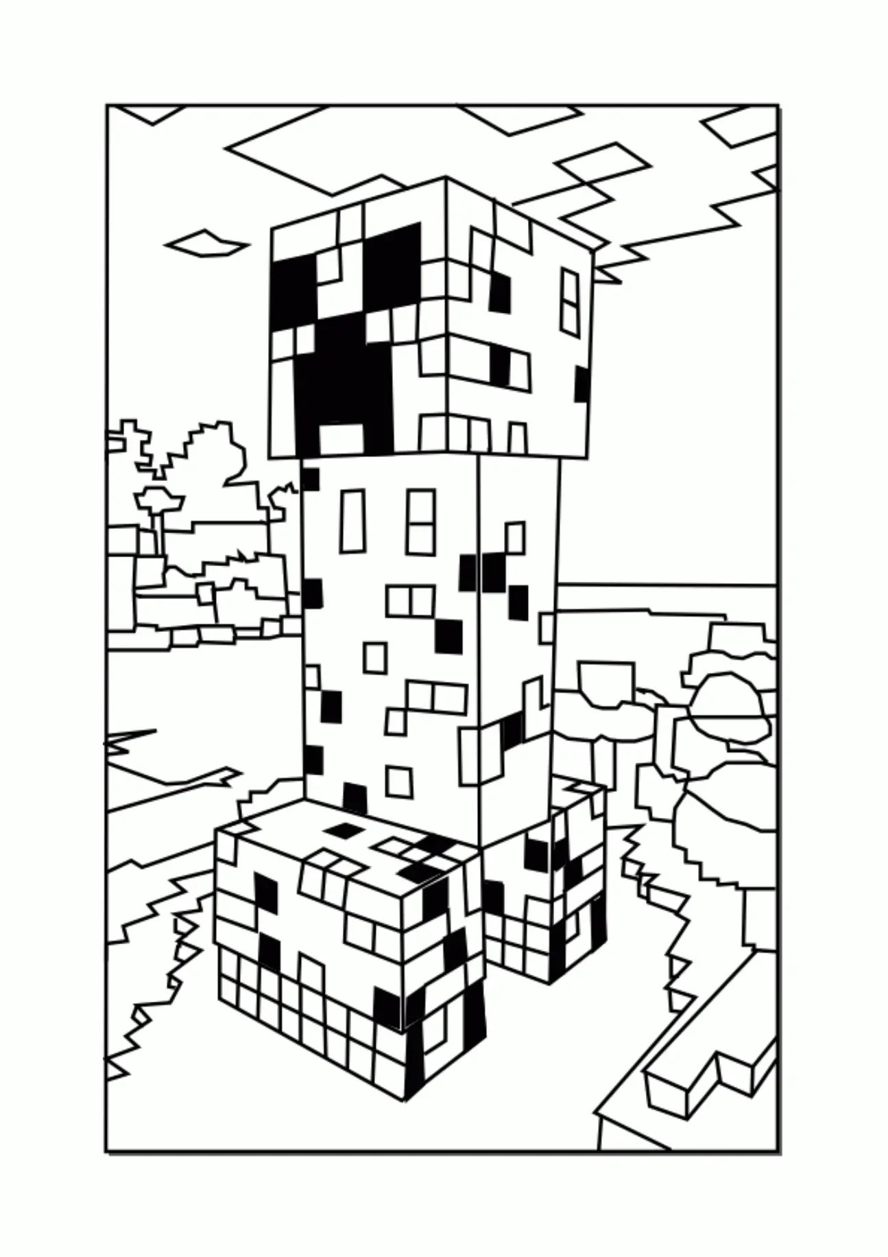 Desenhos de Minecraft Para Colorir 45
