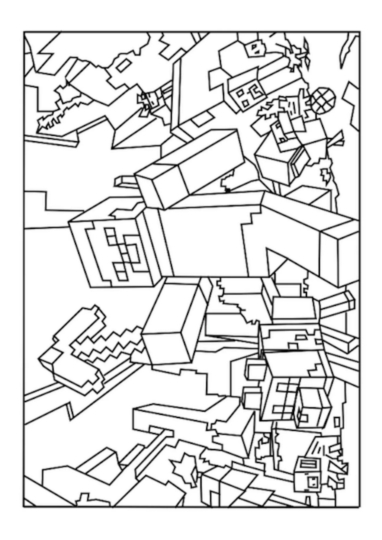 Desenhos de Minecraft Para Colorir 46