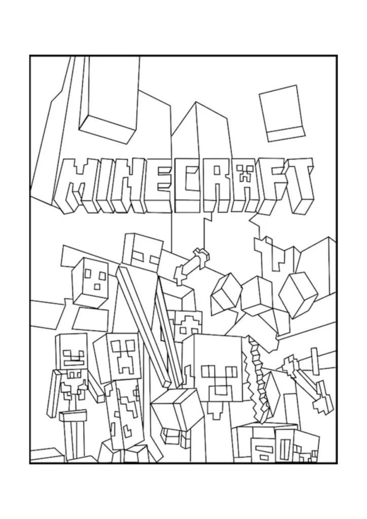 Desenhos de Minecraft Para Colorir 49