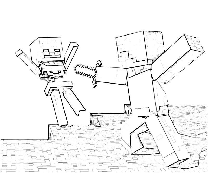Desenhos de Minecraft Para Colorir 8