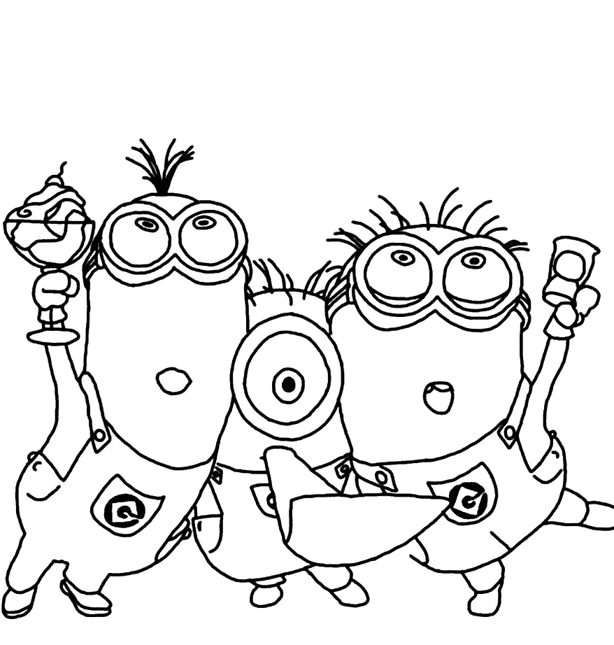 Minion Ausmalbilder 123