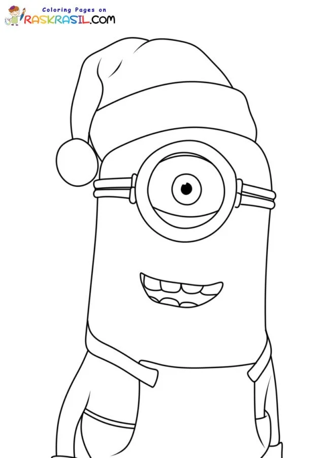 Los Minions En Navidad Para Colorear 18